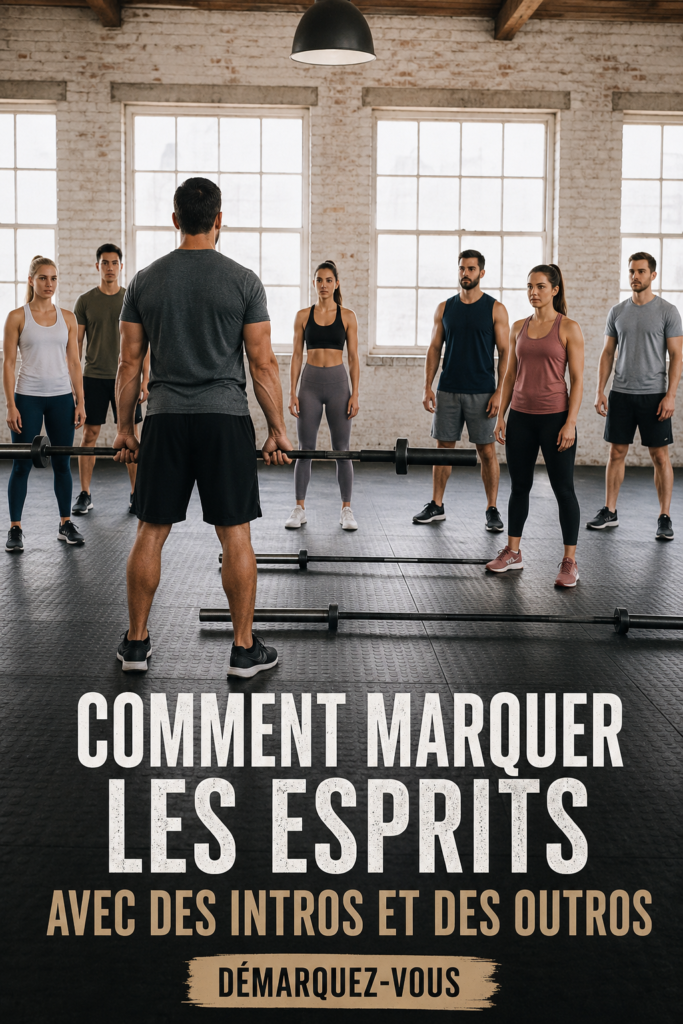 Femme présentant avec enthousiasme, illustrant l'importance d'intros et outros impactantes.