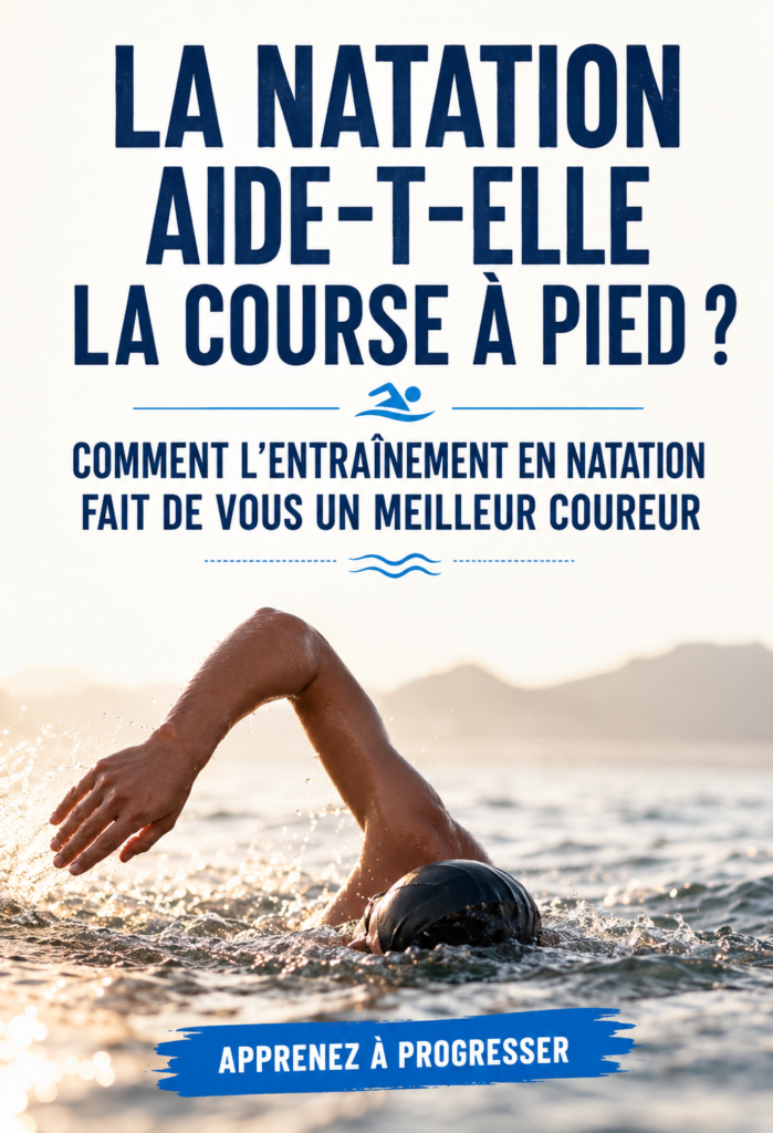 Femme nageant dans une piscine à la lumière naturelle, illustrant les bienfaits de la natation pour les coureurs.