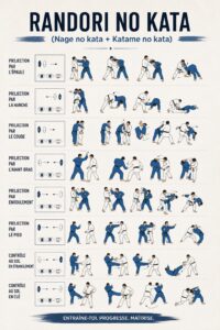 Femme en train de s'exercer au randori no kata, technique de judo enrichissante.