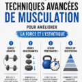 Femme levant des poids dans une salle de sport, illustrant des techniques de musculation avancées.