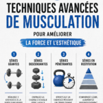 Femme levant des poids dans une salle de sport, illustrant des techniques de musculation avancées.