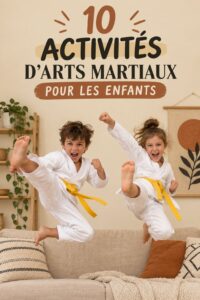 Un enfant en train de pratiquer un art martial, illustrant l'importance de l'activité physique