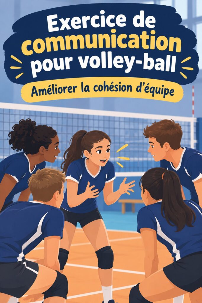 Une équipe de volleyball en pleine séance d'entraînement, concentrée sur la communication entre coéquipières.
