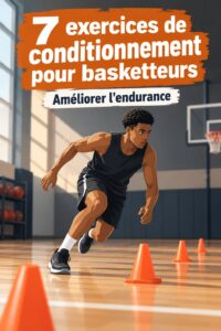 Femme s'entraînant au basket en faisant des exercices de conditionnement sur un terrain en extérieur.