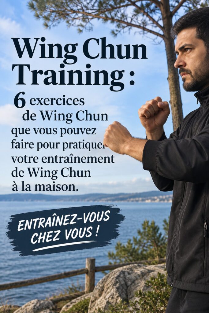 Femme pratiquant des exercices de Wing Chun chez elle