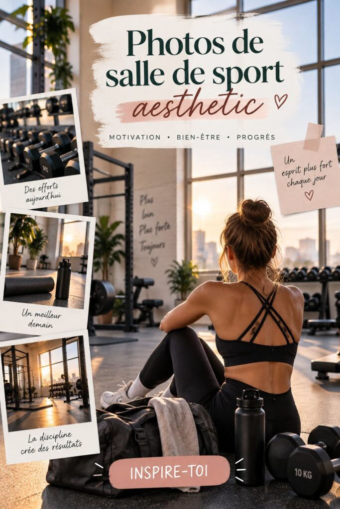 Salle de sport esthétique avec de l'équipement moderne et un éclairage chaleureux.
