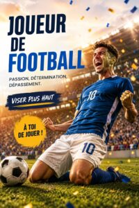 Joueur de football en action sur le terrain, pratiquant des techniques d'entraînement.