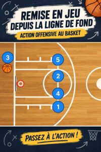 Femme pratiquant un mouvement de touche au basketball sur le terrain.