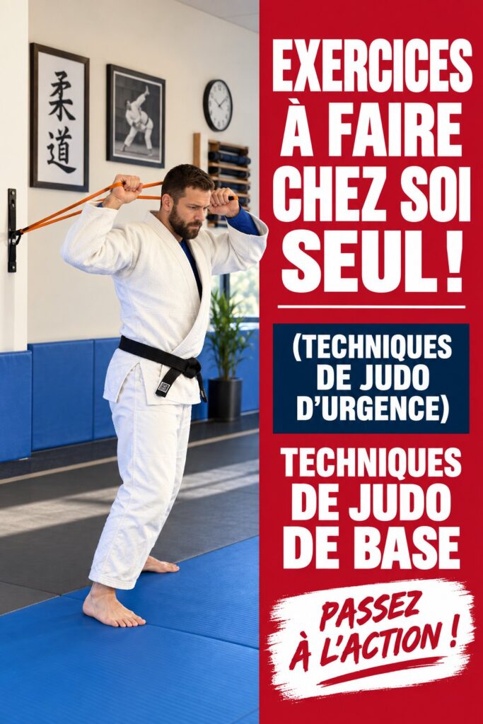 femme s'entraînant au judo chez elle