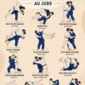 Femme entraînant une technique de judo sur un tatami