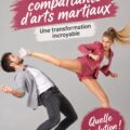 Image d'une mannequin se transformant en combattante d'arts martiaux, montrant la force et la détermination.