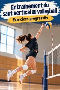 Femme s'entraînant pour améliorer son saut vertical au volleyball
