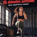 Femme réalisant un entraînement cardio HIIT de 15 minutes dans son salon