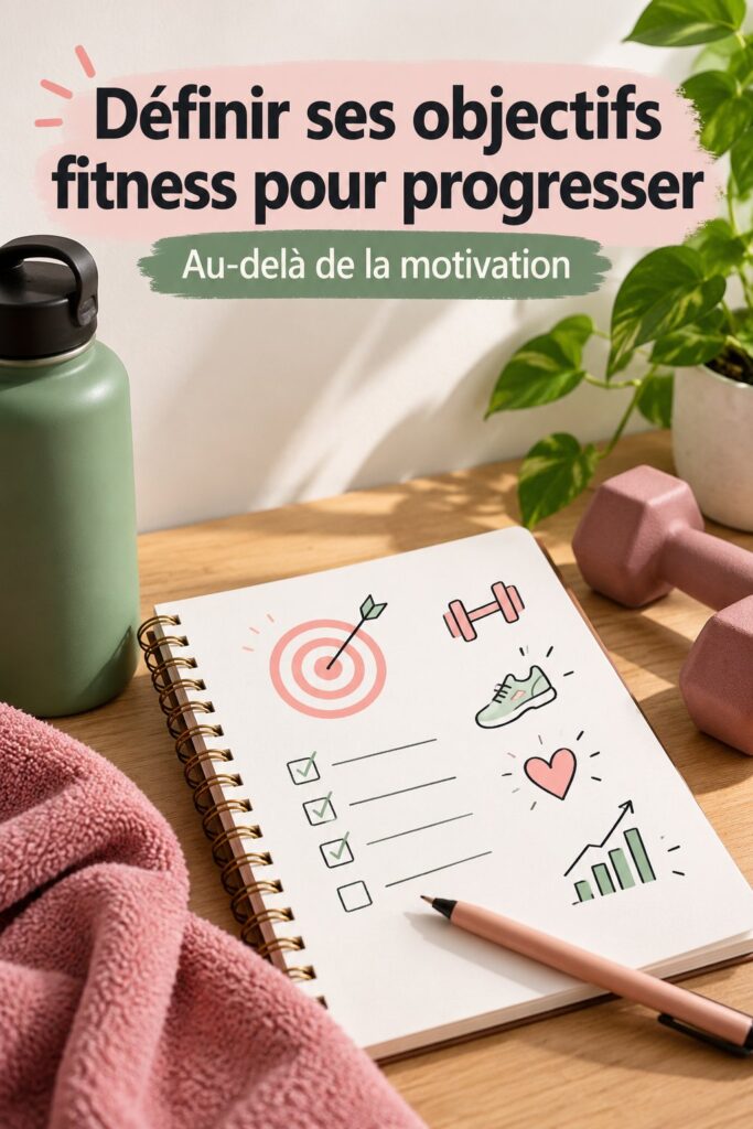Femme s'entraînant avec un sourire, définissant ses objectifs de fitness.