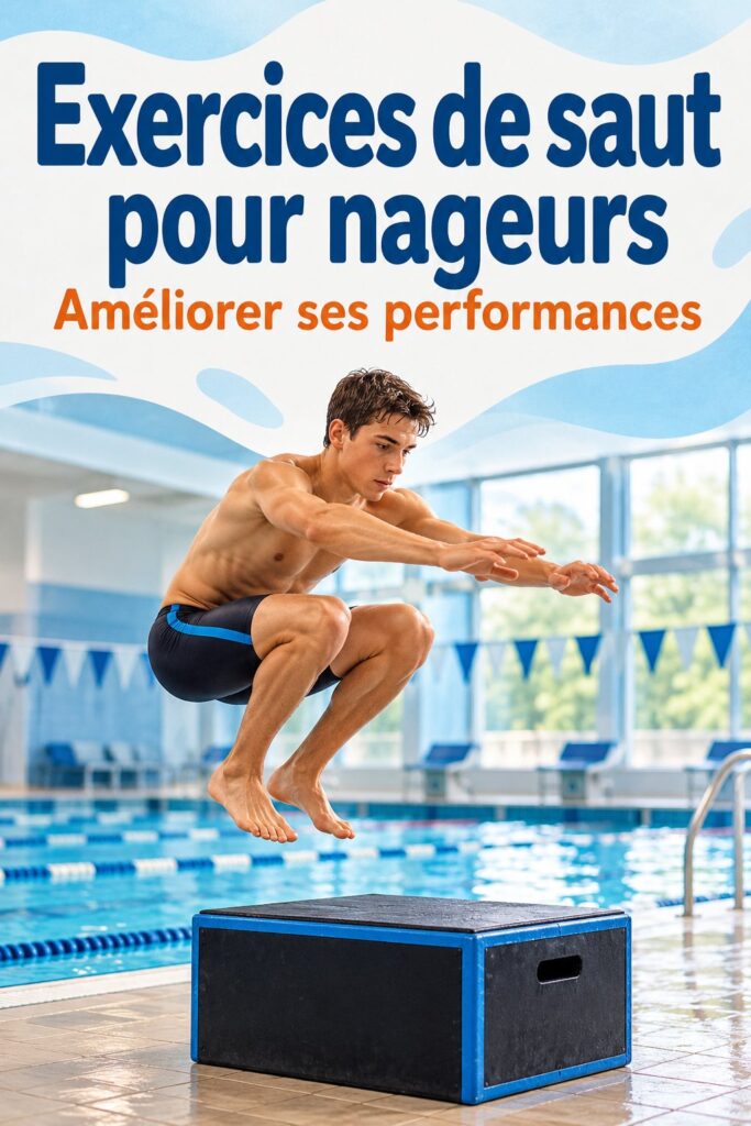 Femme pratiquant un exercice de plyométrie pour améliorer ses performances en natation.