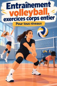 femme s'entraînant au volleyball en extérieur