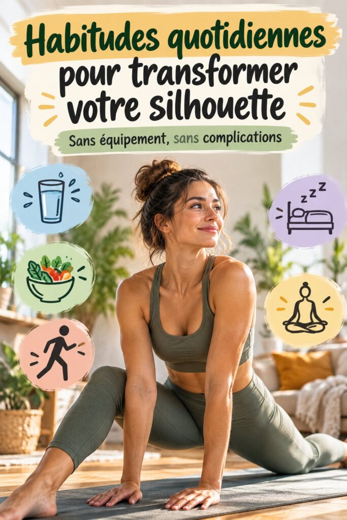 femme s'entrainant à la maison pour sculpter sa silhouette