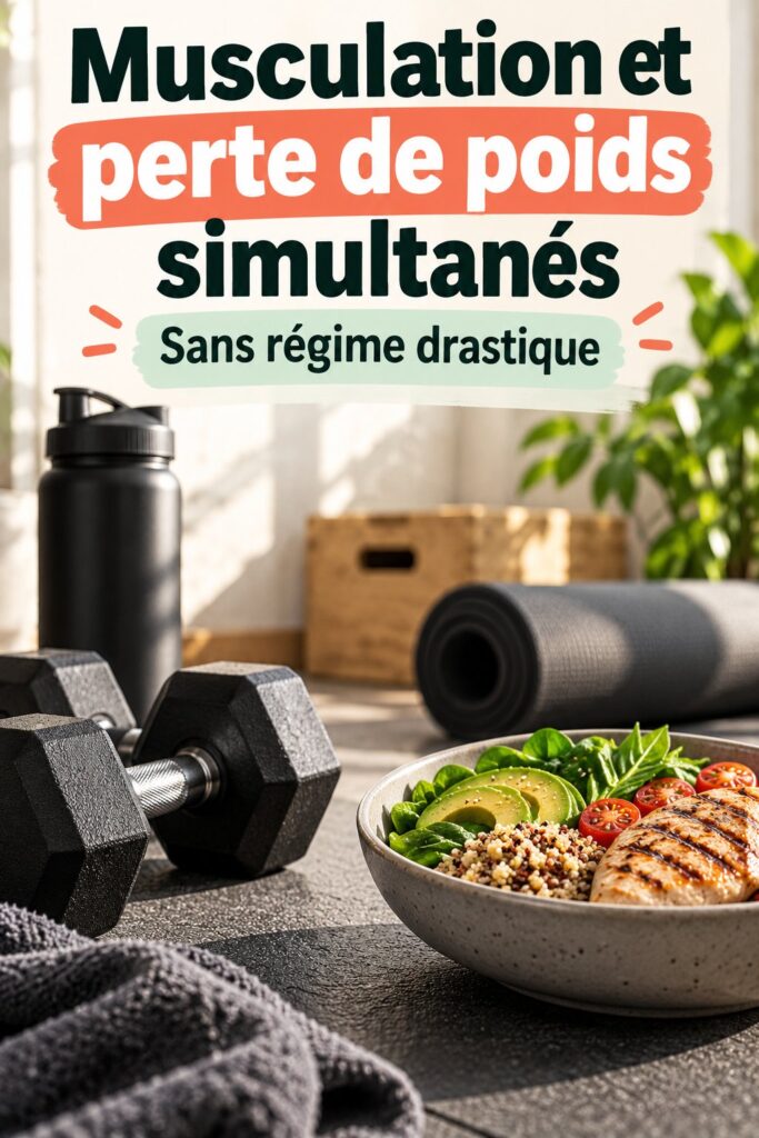 Femme s'entrainant avec des haltères, illustrant la musculation pour la perte de poids.