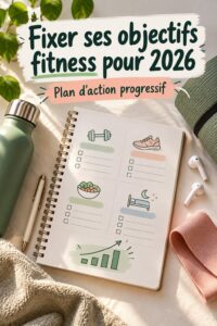 Femme en train de mesurer ses progrès fitness pour 2026.