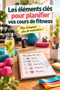 Instructrice de fitness planifiant un cours dynamique pour des femmes