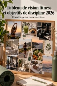 Tableau de vision fitness avec des images inspirantes pour 2026