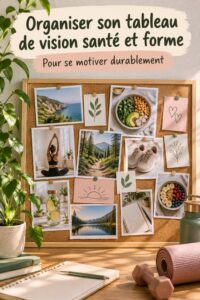 Tableau de vision beauté et santé avec photos motivantes