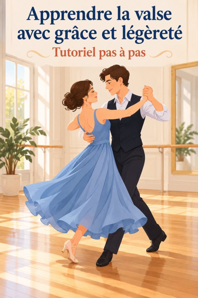 Femme dansant la valse avec grâce lors d'un cours de danse.